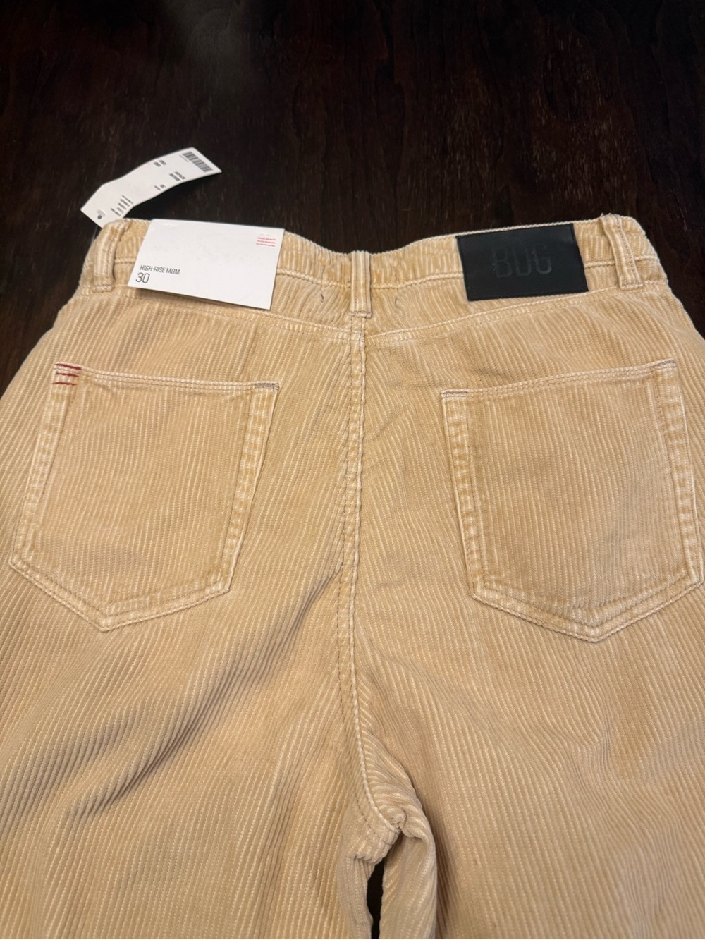 NWT BDG - Urban Outfitters Beige High Rise Mom Corduroy Pants Women’s Size 30 - Picture 4 of 13